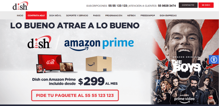 Todos los paquetes de Dish con Amazon