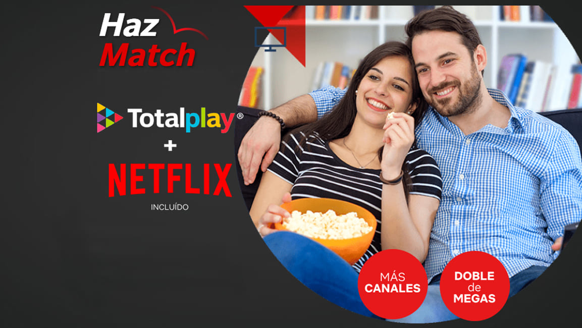 Totalplay con Netflix y Amazon Prime